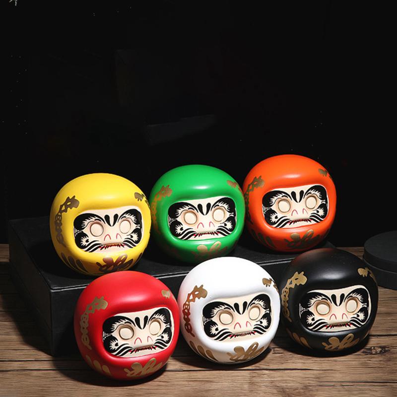 Mascotă Daruma Japonez Ceramică Maneki Neko de 4 inch Pușculiță Dharma Noroc Statuetă Zen Ornament Pușculiță Bancă de Monede