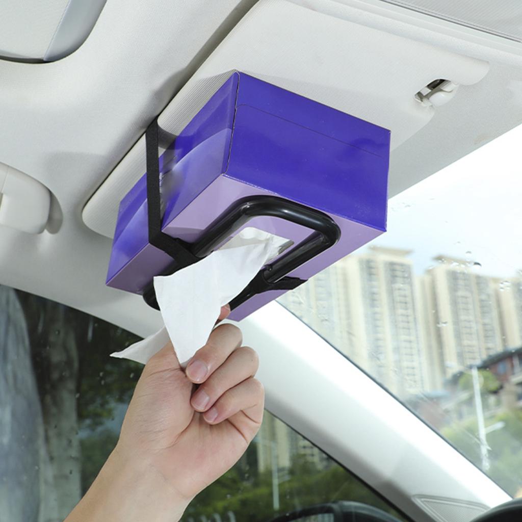 1PC Car Mounted Tissue Box, Car Mounted Sun Visor, Car Interior Supplies, Paper Drawer, Car Interior Frame Clip