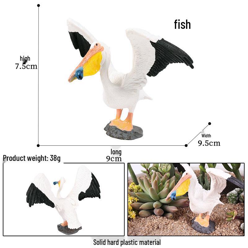 Children's Animal Simulation Toy Set: Eagle, Falcon, Secretary Bird, Owl Figurines