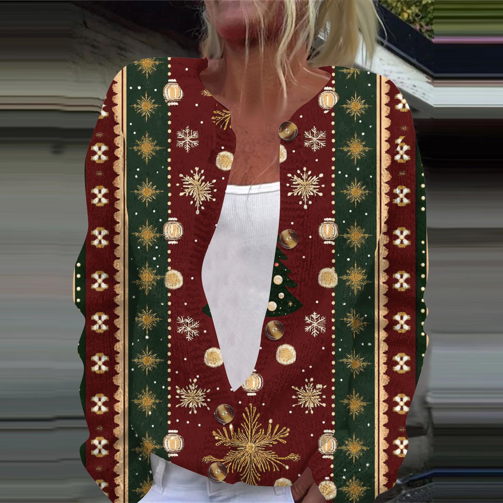 

Женская модная принтованная куртка с длинным рукавом и вязанным кардиганом на пуговицах XL винный