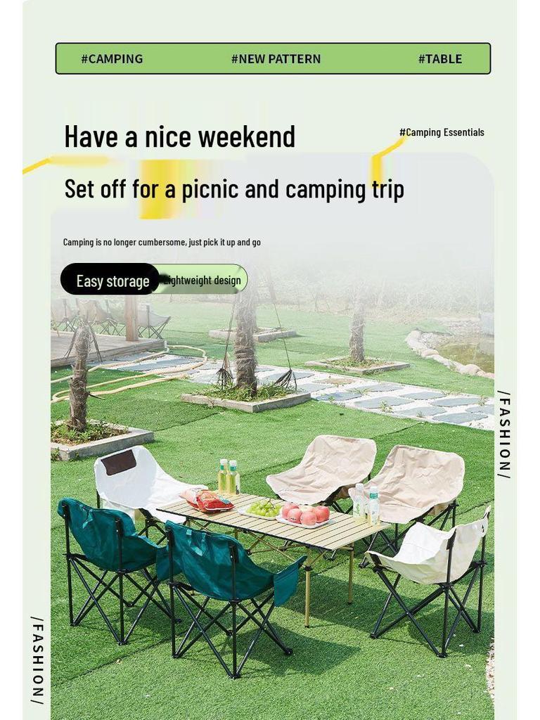 Portable Folding Outdoor Table Set for Camping, Picnics, and BBQs