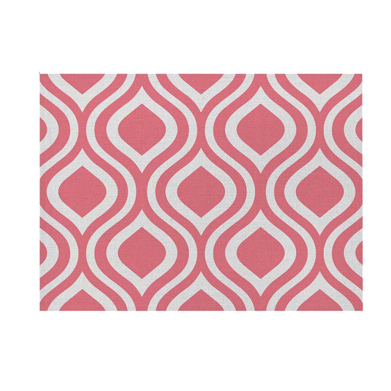 40X30cm Modern Geometric Simple Dining Tables Mat Heat Resistant Linen Placemat For Table Drink Cup Coaster Kitchen Accessories
