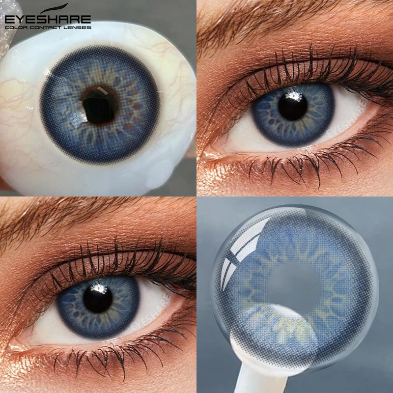 EYESHARE Natural Colored Pupils for Eyes 1 Pair Gray Lenses Cosmetic Brown Beauty Lenses Blue Eye Contact Green y2k Colorcon