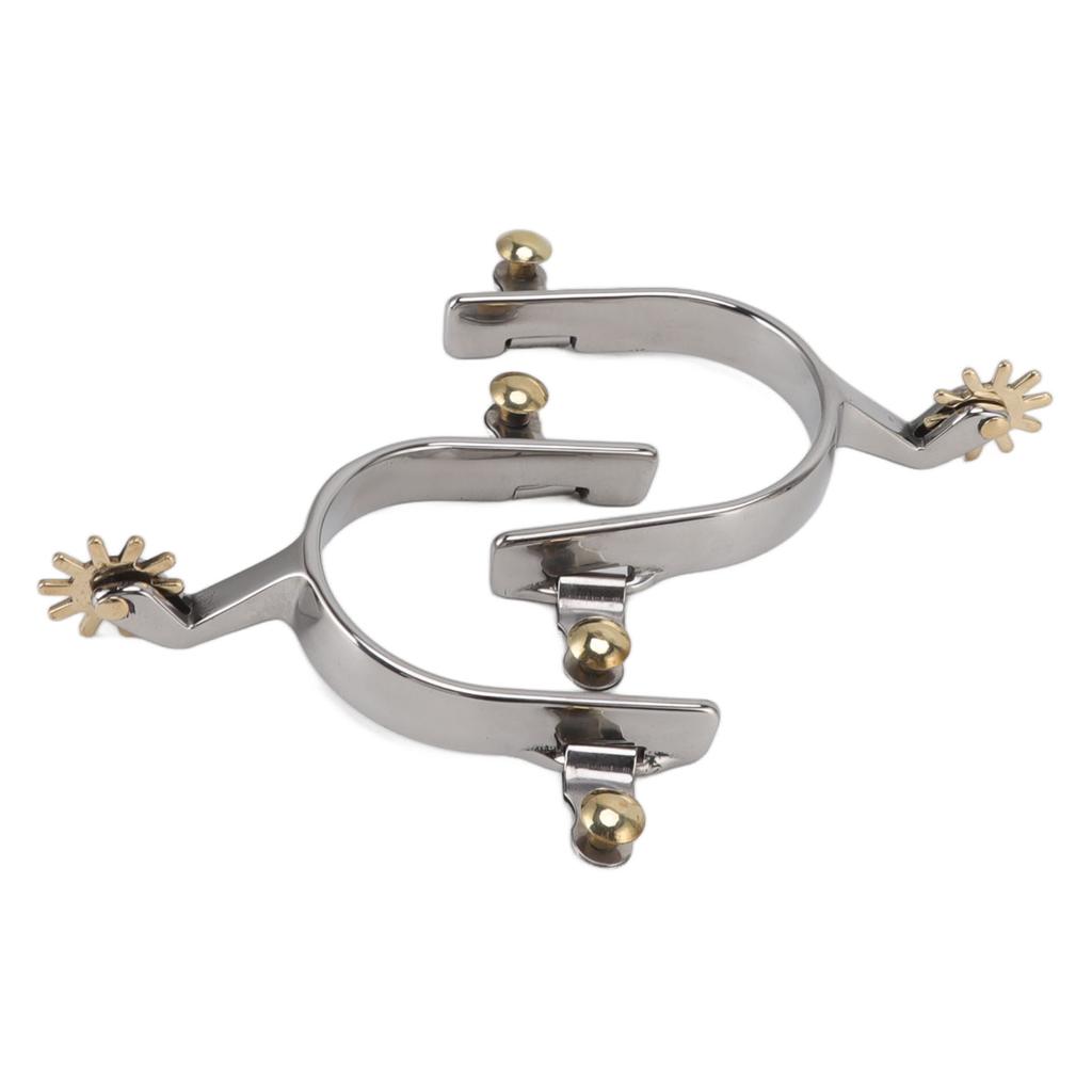 1 pár koňských ostruh z nerezové oceli, vynikající kovbojské jezdecké boty ostruhy pro výcvik koní