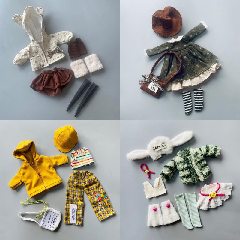 1 Set Universal Outfit For Sd Dolls Diy Toys 1/6 30Cm Doll Cute Clothes Kit Princess Skirt Lolita Dress Up Accessories