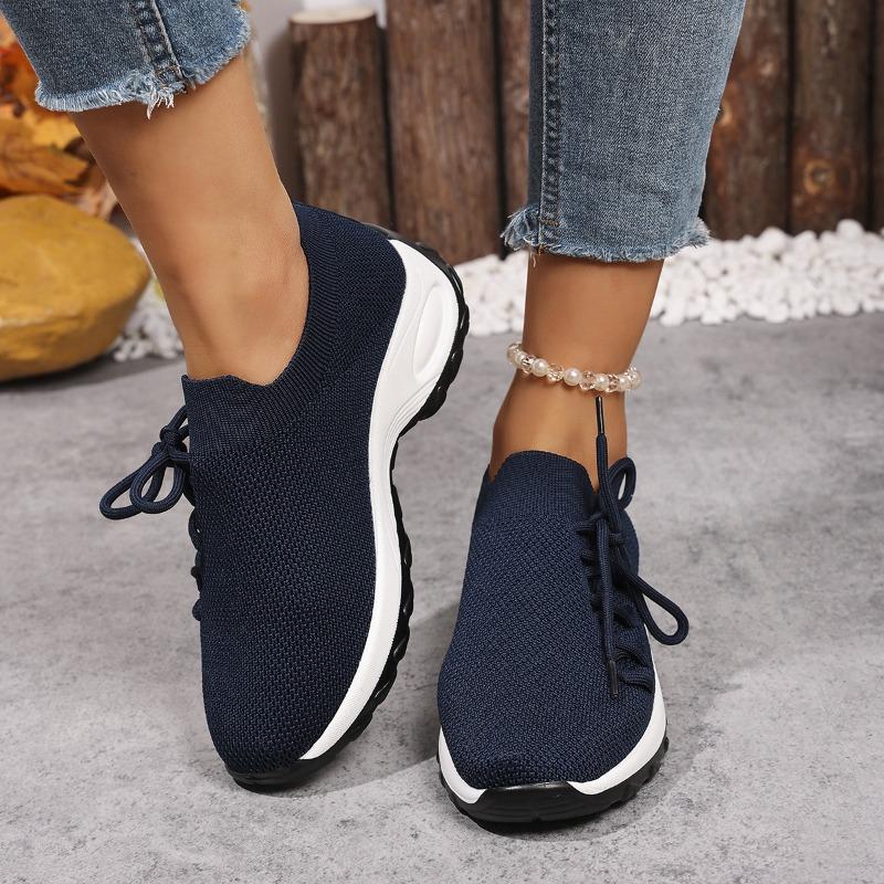Wish Large Size Women's Shoes New Sports Shoes Women's Flying Woven Socks Shoes Rocking Shoes Casual Running Shoes