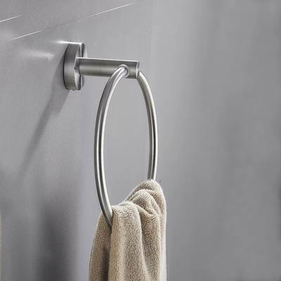 Handtuchring mit Saugnapf, Wandhalterung aus Metall, einfarbig, einfach zu installieren, Handtuchhalter für Badezimmer, Kleiderhaken