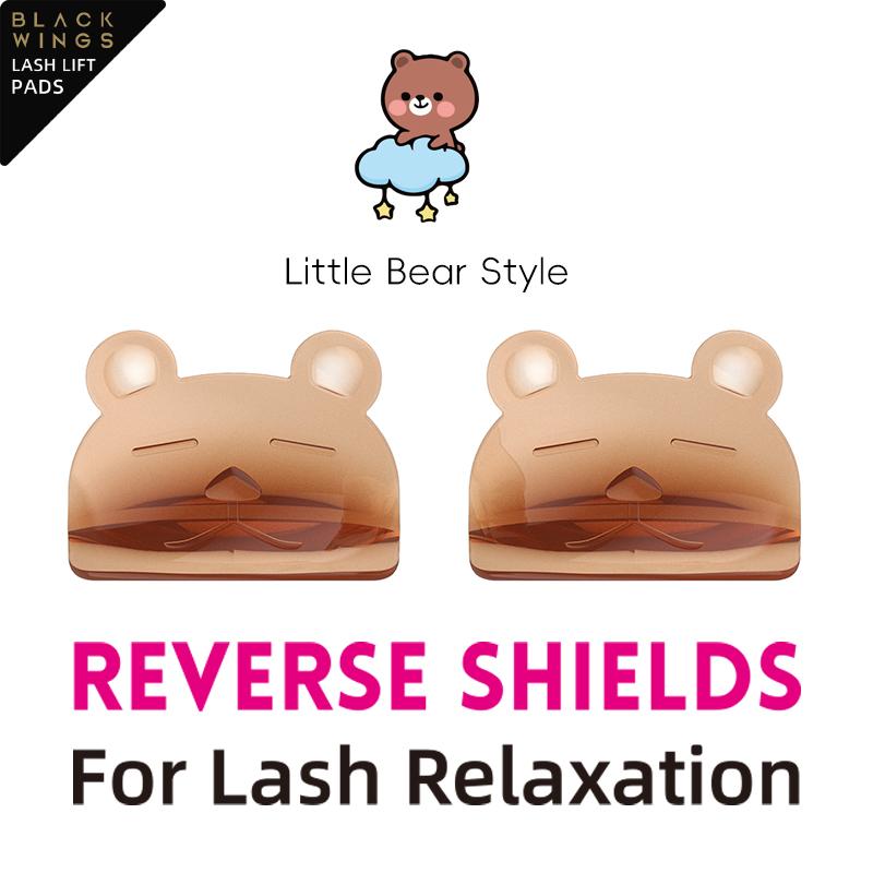 Lashlift Pads Blackwings Brown Bear Style Eyelash Removal Tool Keratin Eyelash Curling Surgery Mold for Eyelash Restoration and Softening Pad