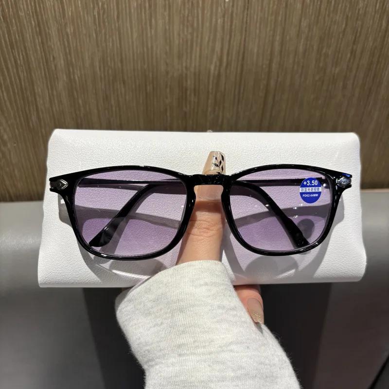 Versatile Bifocal Sunshade Reading Eyeglasses Uv Protection Sunglasses And Presbyopia Glasses Two-In-One Diopter +1.0 To +4.0