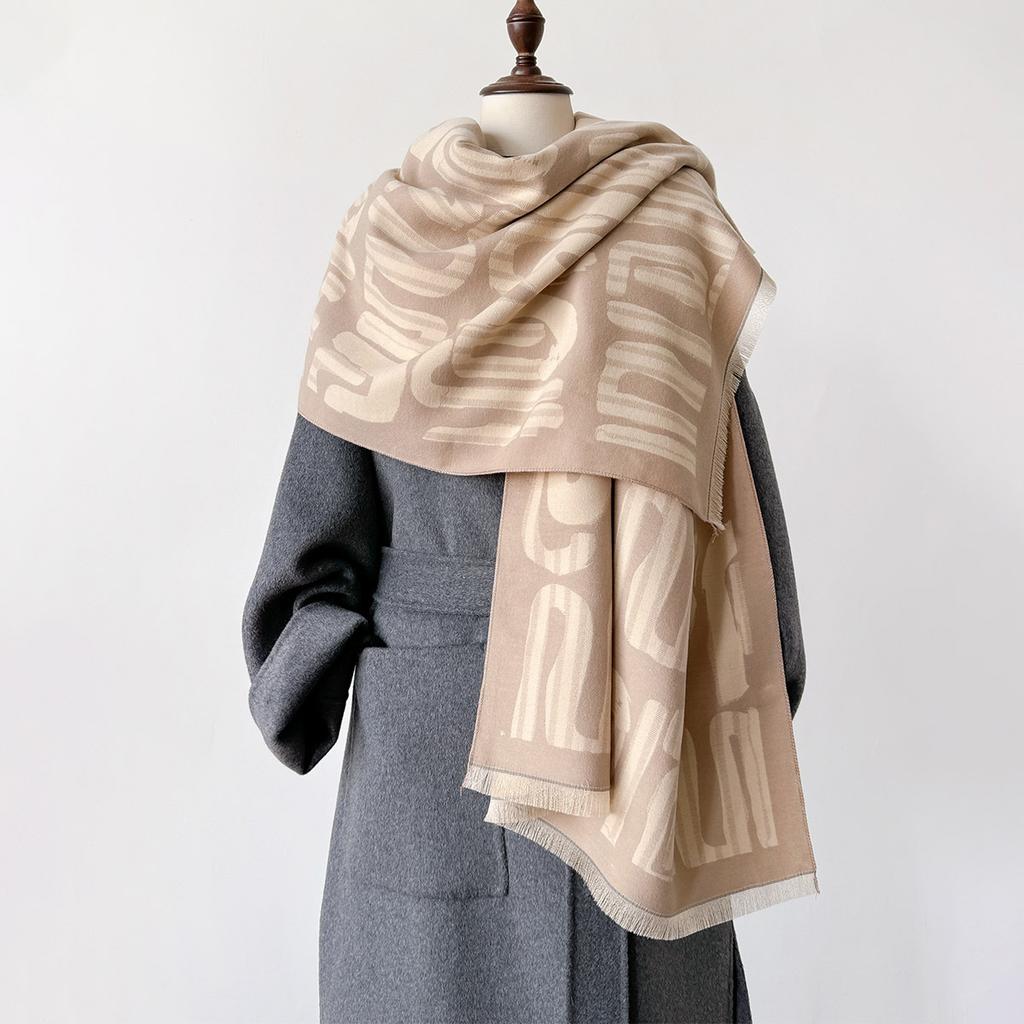 Winter Warm Scarf Cashmere Wraps Women  Luxury Design Pashmina Thick Shawl Blanket Bufanda Foulard Travel Poncho Stoles