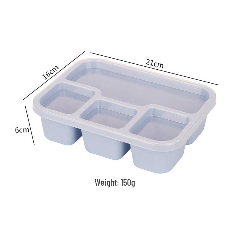 Japanese Style Wheat Straw Divided Lunch Box