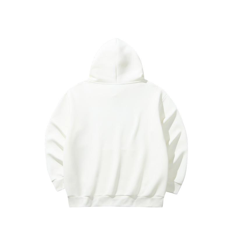 Anta Basketball Series Letter Hooded Comfortable Breathable Versatile Casual Sweatshirt Unisex Sweatshirt Ivory 952511706-1
