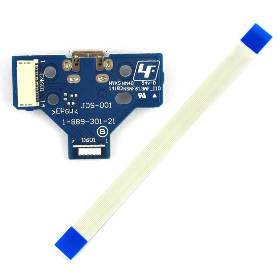 Płytka z portem ładowania USB do kontrolera PS4 Dualshock JDS-001 z taśmą 14-pinową