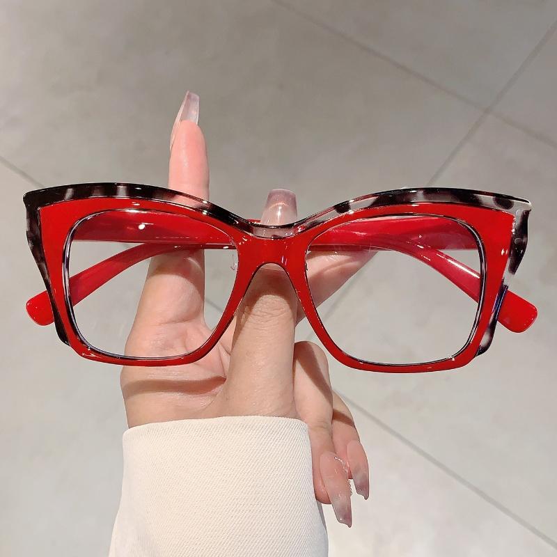 Women Cat Eye Glasses  New Fashion Vintage Blue Light Blocking Eyewear Trendy Stylish Design Oversized Eyeglasses