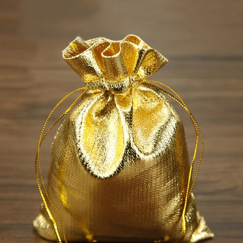 20pcs Golden Drawstring Jewelry, Cultural Toys, Jewelry Packaging Bags, Jewelry Packaging Bags, Gold and Silver Bags, Gift Bags