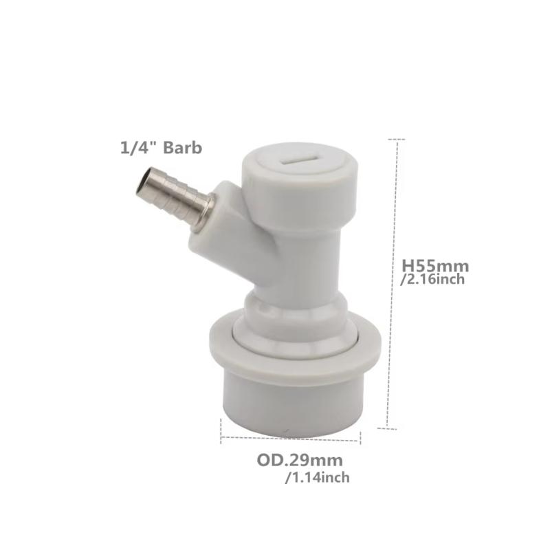 1 Pair Home Brewing Ball Lock Kegs Fittings Beer Kegs Dispenser Corrosions Resistant Stainless Steel Kegs Connectors