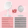 Lighted Makeup Mirror 2600mAh Rechargeable 1x 10x Magnifying Vanity Mirror 8.5 Height Adjustable Makeup Mirror with Lights 3 Co