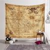 Pirate Treasure Map Decorative Tapestry for Home Room Decoration Background Cloth for Live Streaming Bed Head Tapestry