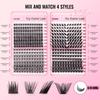 Eyelash Book Mixed False Eyelashes 392 Clusters Large Capacity D Curvature Curled Eyelashes