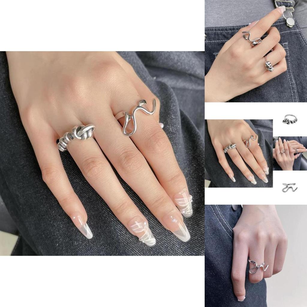 Stylish Korean Minimalist Open Ring For Women With Adjustable Copper Geometry Design