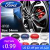 Car Sticker 2026 Ford 4pcs 54mm 5.4cm Wheel Hub Logo Fitting For The Ford Focus Fusion Fiesta Mustang ST F-150 Mondeo Center Hub