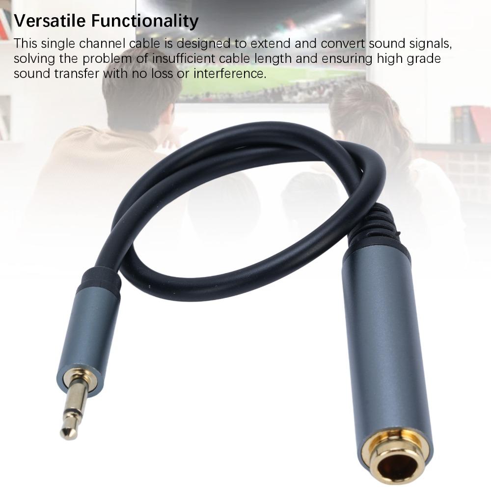 Plug and Play 6.35mm Female Jack to 3.5mm Male Sound Cable Headphone Extension Cord for Guitars