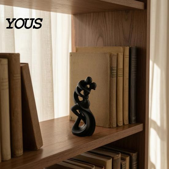 Decorazione Coppia che Balla Statuetta Ballerina che si Abbraccia Stampata in 3D, Scultura Statua Astratta Minimalista, Ornamento per Casa, Ufficio, Soggiorno