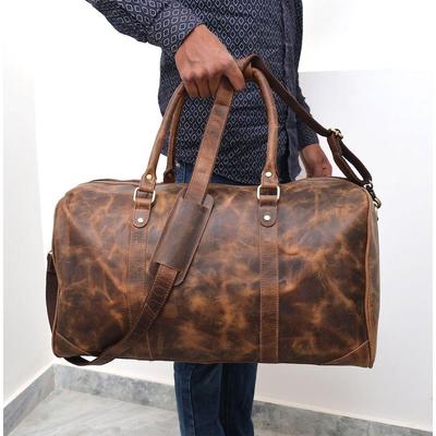 Borsa Duffel in Pelle per Viaggio Pelle di Bufalo Weekender Borsa Duffel da Esterno Bagaglio a Mano Borsone Regali per Testimoni dello Sposo Miglior Uomo Matrimonio
