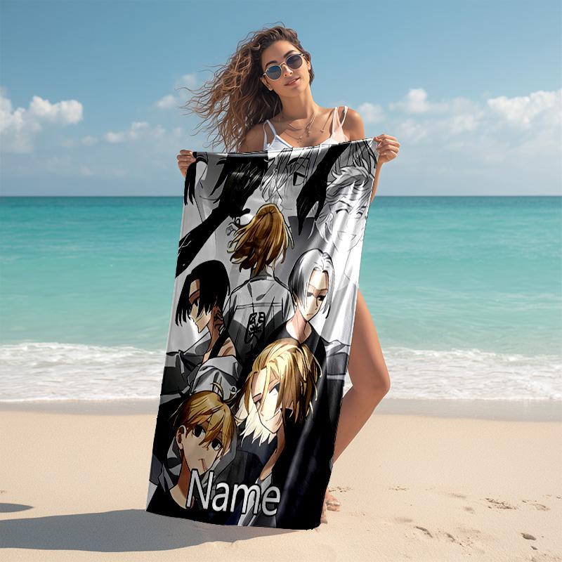 Personalized Customized Proof Beach Towel with Tokyo Revengers Pattern - Soft, Absorbent,quick-drying,perfect Swimming,camping&bathing