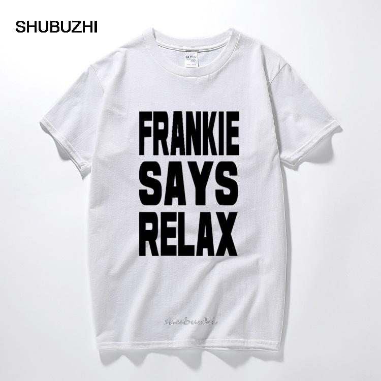 Men clothes Frankie Says Relax t shirt men birthday retro 80s costume gift Cotton short sleeves tshirt camisetas tshirt S