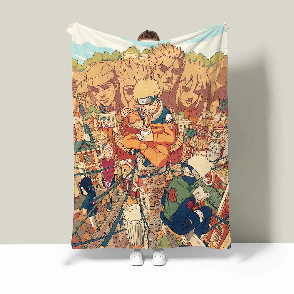 Koc flanelowy Naruto na sofę, zimowy, puszysty, w kratę, luksusowy, dla dorosłych, ręcznik plażowy, dom i dekoracja, pościel z mikrofibry