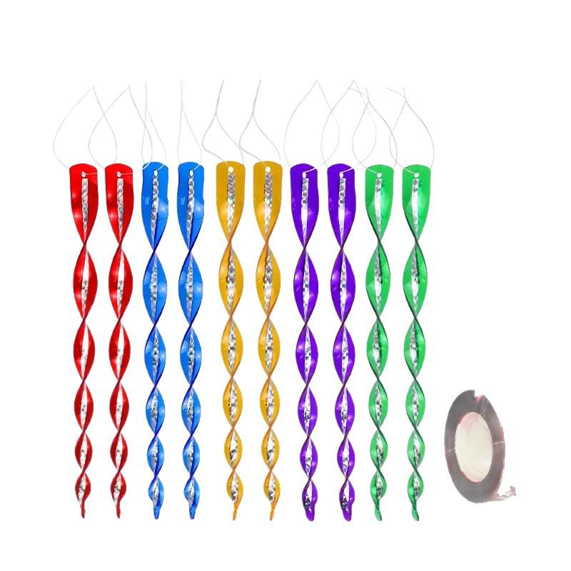 Exclusive New Bird Repeller: Wind-Powered Spiral Flashing Tape & Laser Scarer