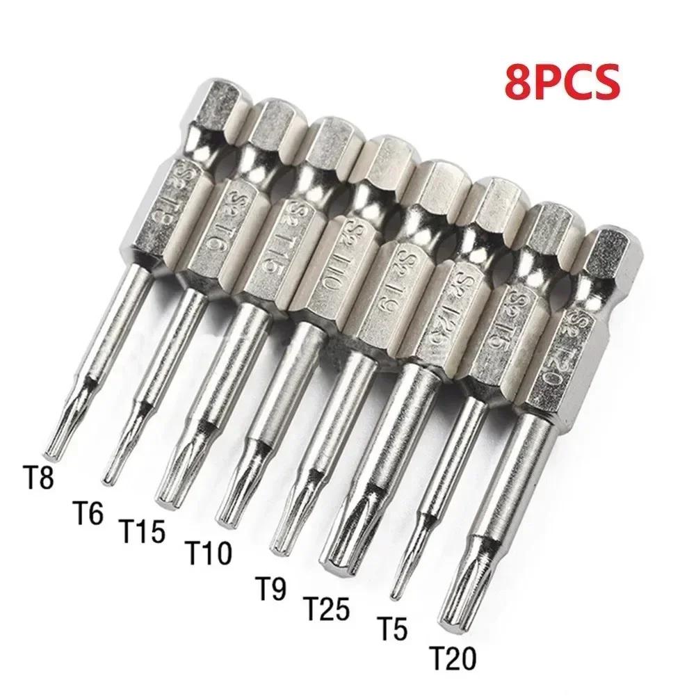 

8pcs Screwdriver Sets Magnetic For Torx Screwdriver Bits Set 50mm Long For T5-T8 For T9 For T10 For T15 For T20 For T25 China Mainland