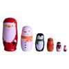 Charming Wooden Santa Claus Nesting Doll Set 6 Layers Of Festive Home Decor And Gifts For The Holidays