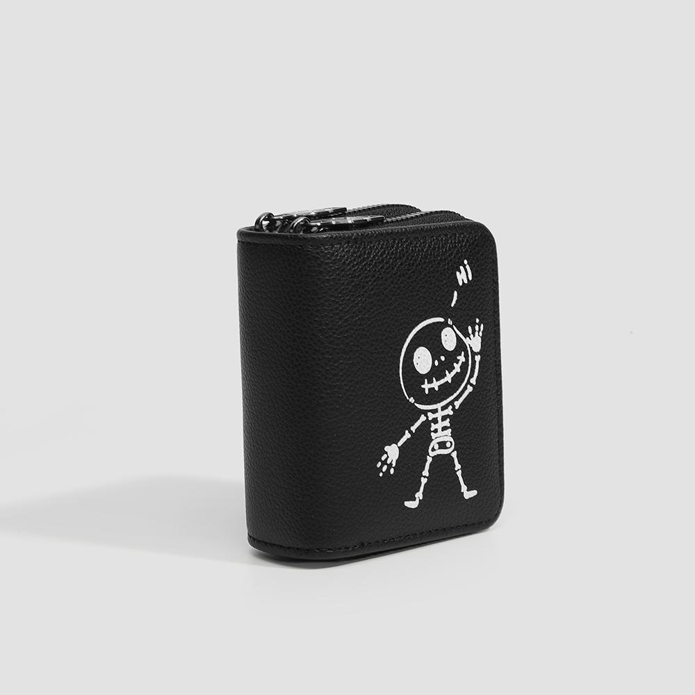 Kartenhalter-Geldbörse für Studentinnen PU-Kartenetui Niedliche Münzbörse Diebstahlsicher High-End Halloween-Tasche Leichter Luxus Nische