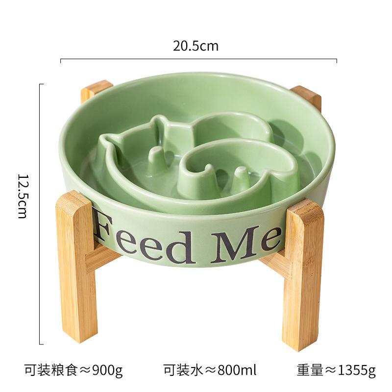Bol en céramique pour chiens à alimentation lente, grand bol surélevé pour chiens moyens et grands, bol à alimentation lente à pied haut, gamelle pour animaux de compagnie.