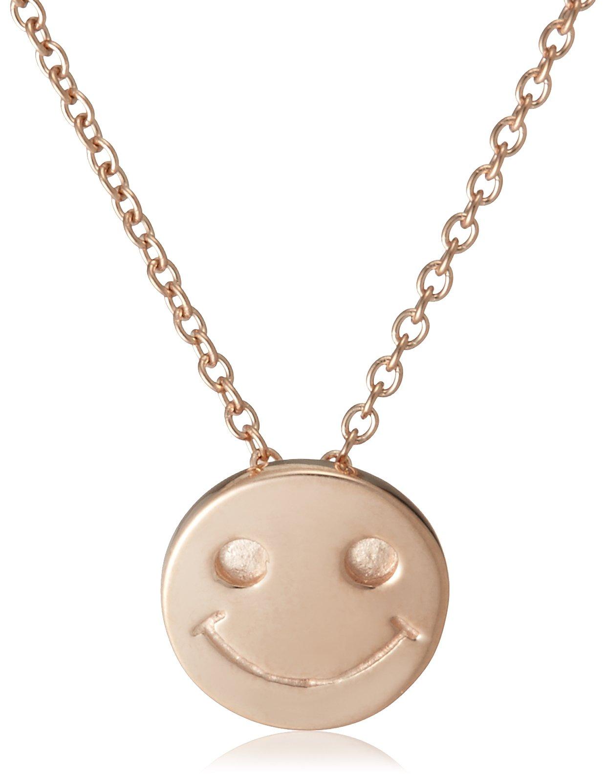 

LA PUREZZA 925 Silver Smile Pendant Necklace with Pink Gold Plating (LA4024410-P) розовый