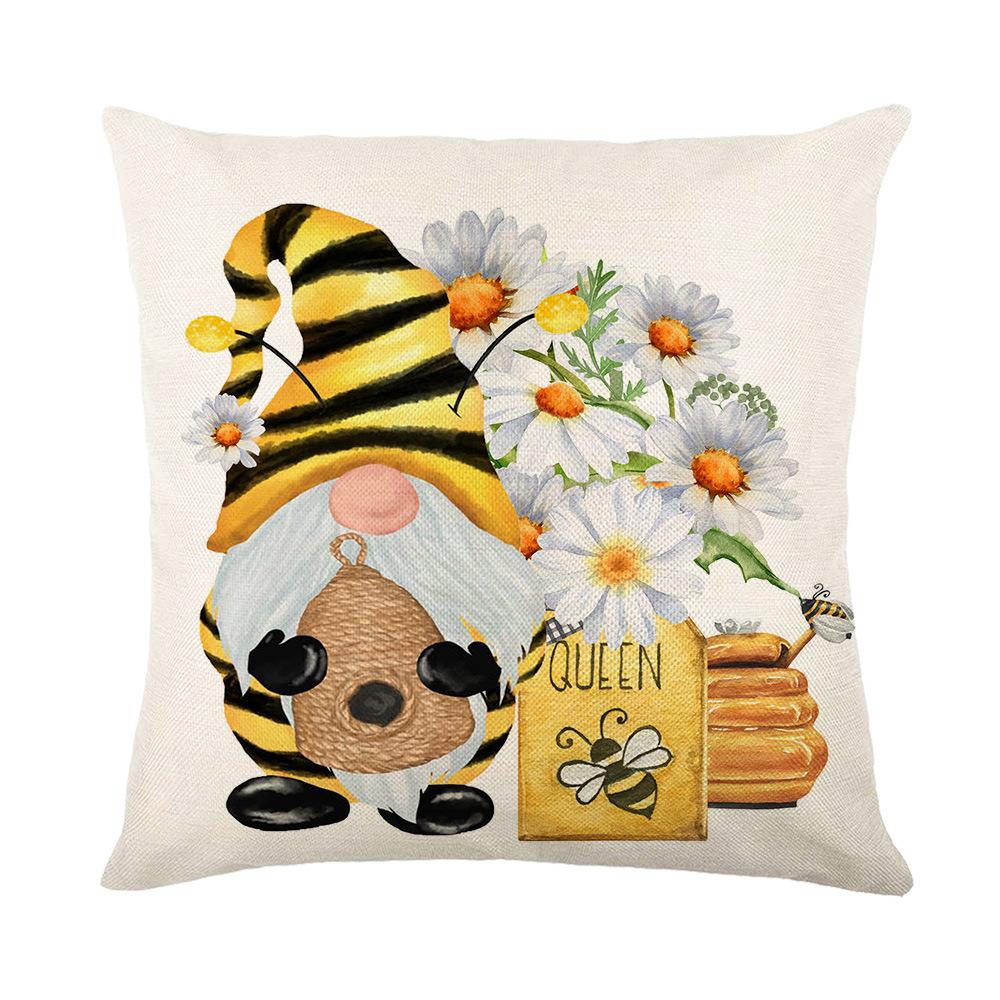 

Наволочка с принтом «Новый пчелиный день», буквы, черно-белая клетка, декоративная наволочка для дивана, подушка для спальни 45 * 45Cm (without pillow core)