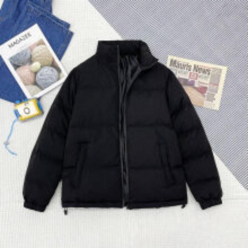 

New Autumn and Winter Short Cotton-padded Clothes, Men s Feather Jacket, Feather Jacket, Stand-up Collar, Windproof and Warm Cotton-padded Jacket 5XL чорний