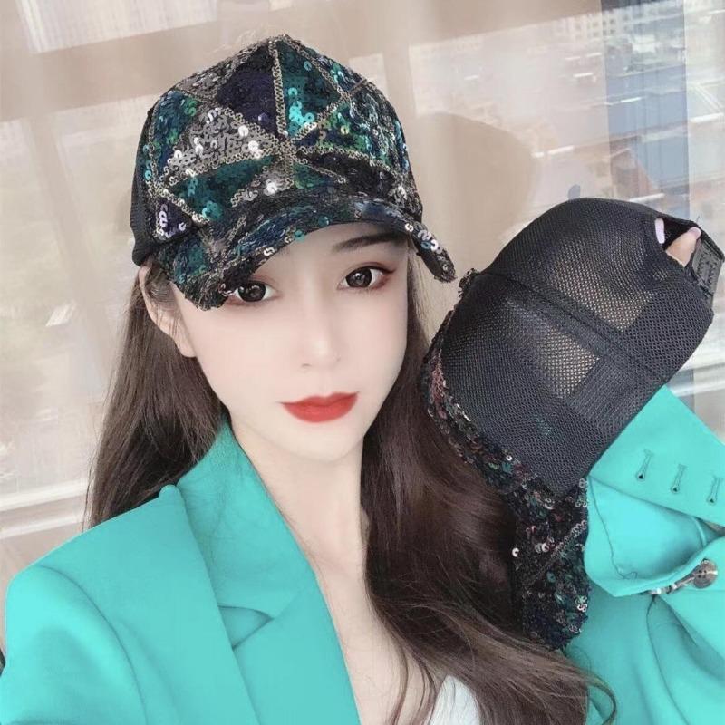 Sunscreen Sunshade Duck Tongue Hat New Versatile Breathable Sequin Baseball Casual Hat for Men and Women In Spring and Summer