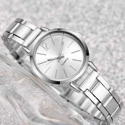 Folding Buckle Quartz Watches Stainless Steel Strap Watch Fashion Women Wristwatch  Student