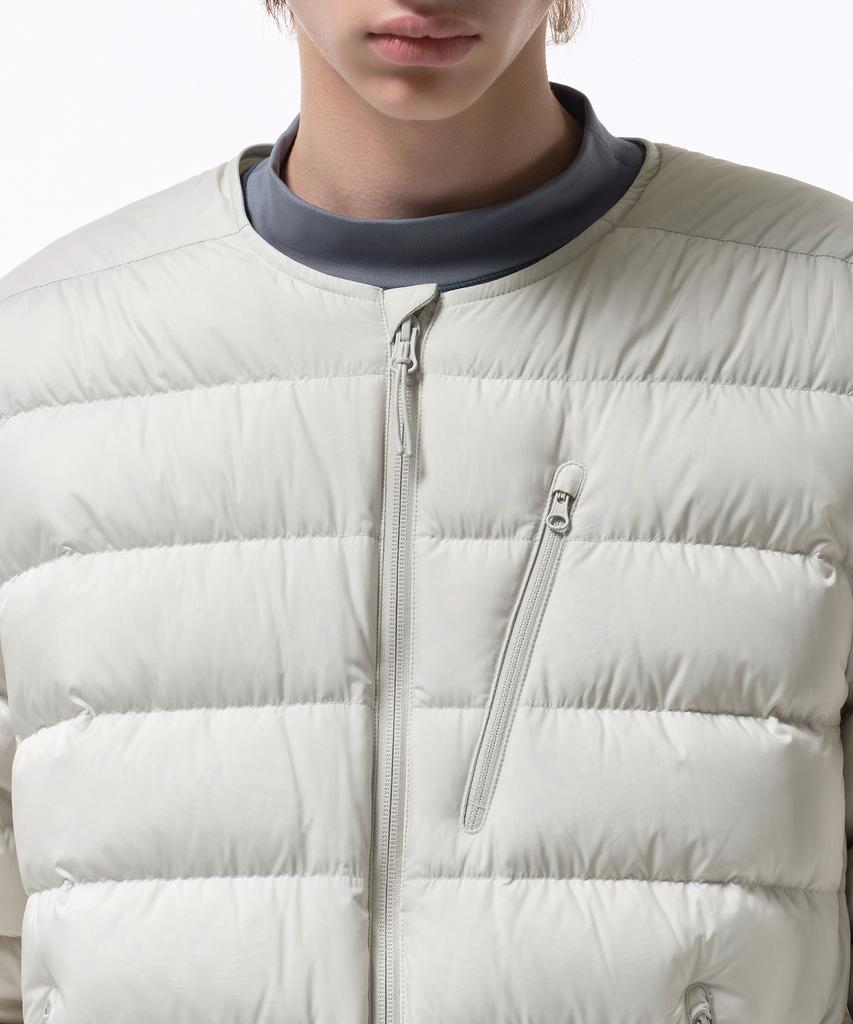 Musinsa Standard [City Leisure] Round Neck Light Down Jacket [Stone White]