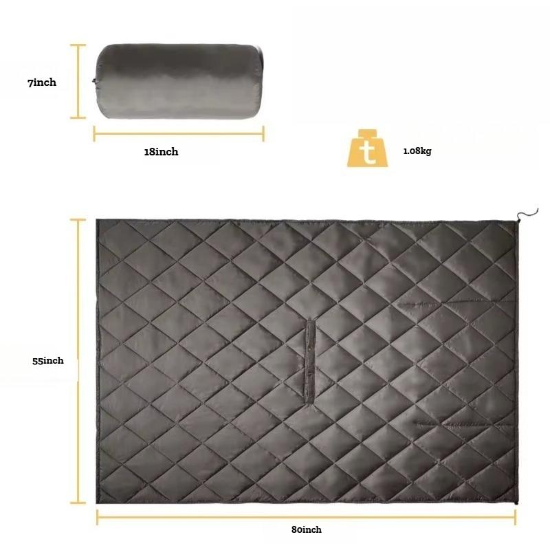 4-in-1 Multifunctional Quilted Blanket Waterproof Portable Sleeping Bag Wearable Shawl Camping Blanket