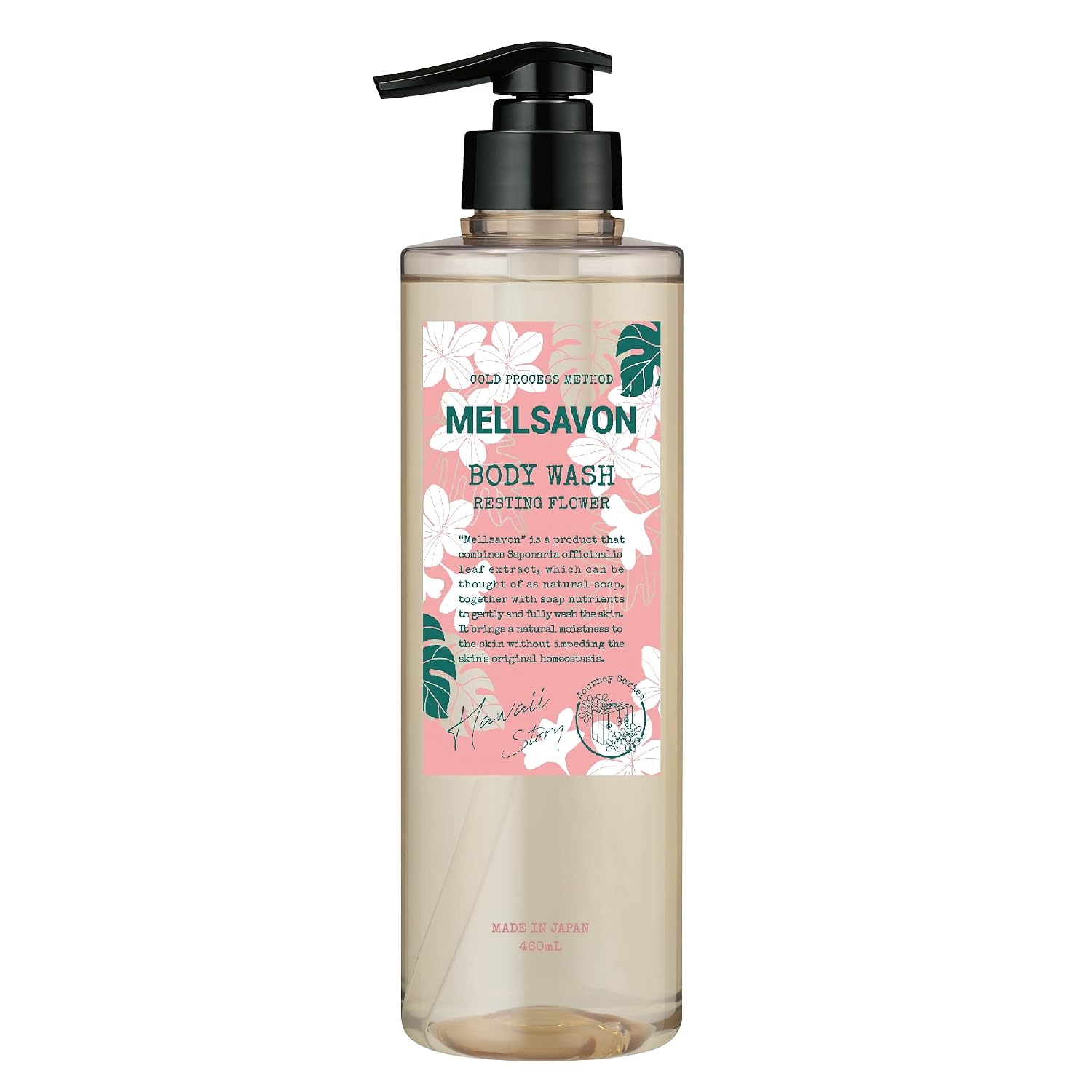 Mellsavon Body Wash Resting Flower 460mL Soap Hawaii Plumeria Scent Limited 100