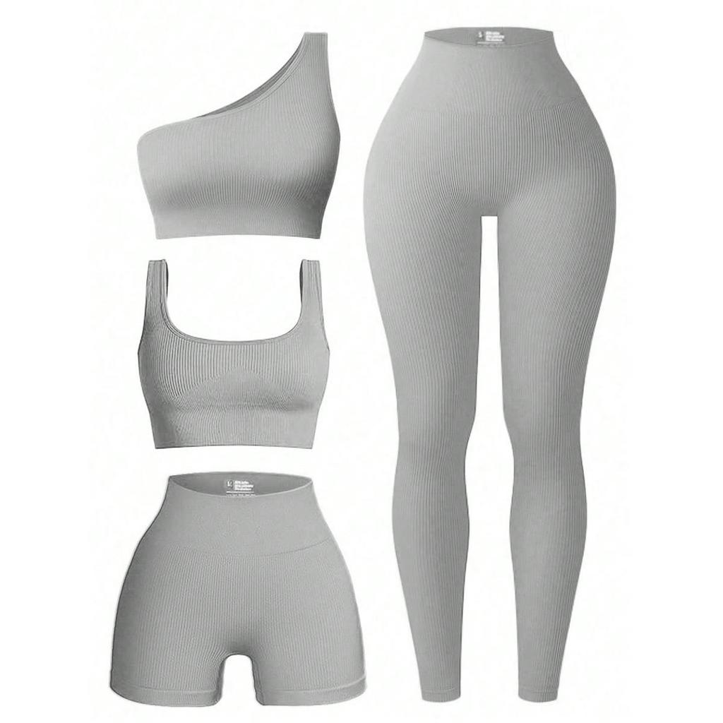 Women's Seamless Yoga Set: High-Elastic Vest and Breathable Sweat-Wicking Gym Tights.