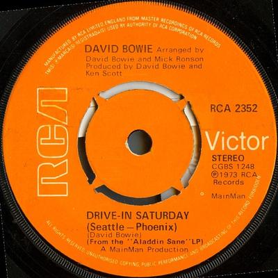 7inch Record DAVID BOWIE - Drive-In Saturday RCA2352 RCA Victor 1973 UK Rock Used