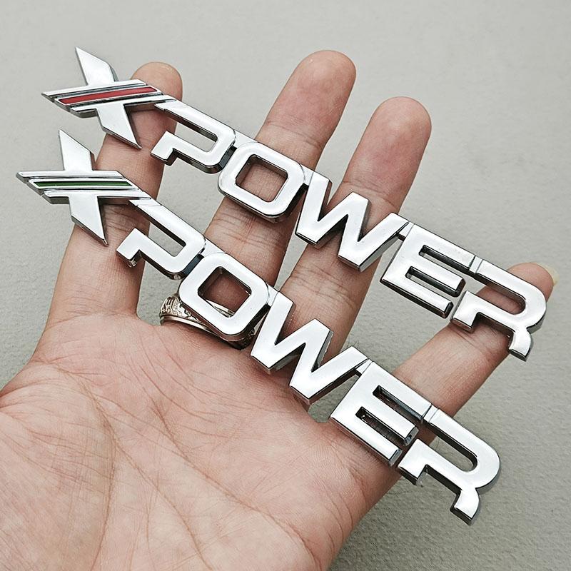 3D Metal Car Sticker Rear Trunk Badge Logo X POWER Sticker Side Fender Emblem For MG MG6 MG5 l MG4 MG3 Tail Exterior Accessories