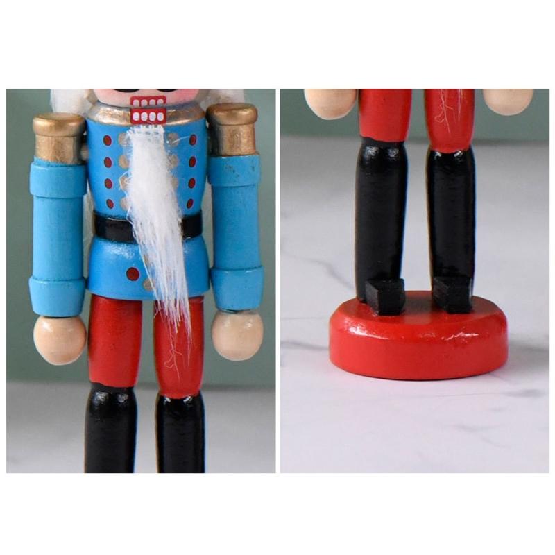 Nutcrackers Hanging Ornament Figures Christmas Mini Wooden King Soldier Puppet