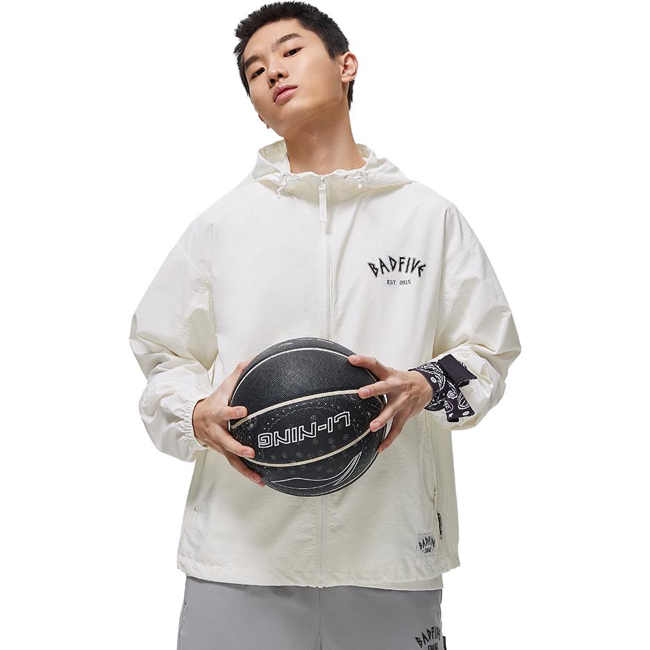Li Ning BADFIVE Windproof Sun Protection Clothing Men's Ivory AFDT191-5