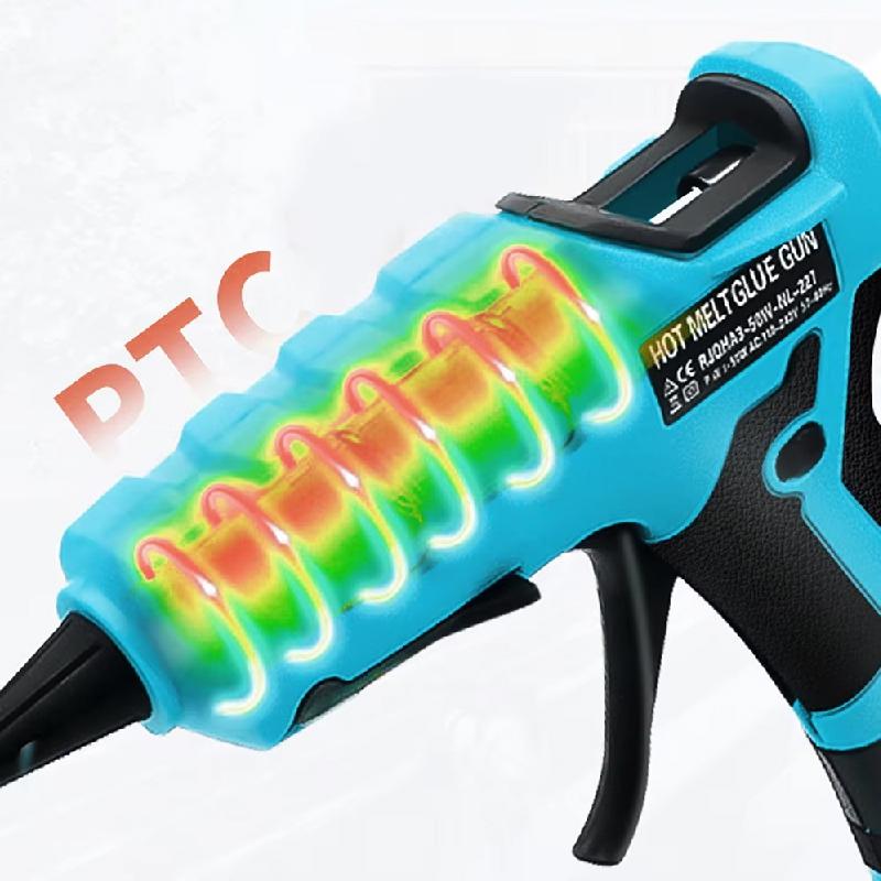 50W Cordless Glue Gun For Makita DEWALT Milwaukee 18V Battery With 20pc 7mm Glue Sticks Electric Repair Tool